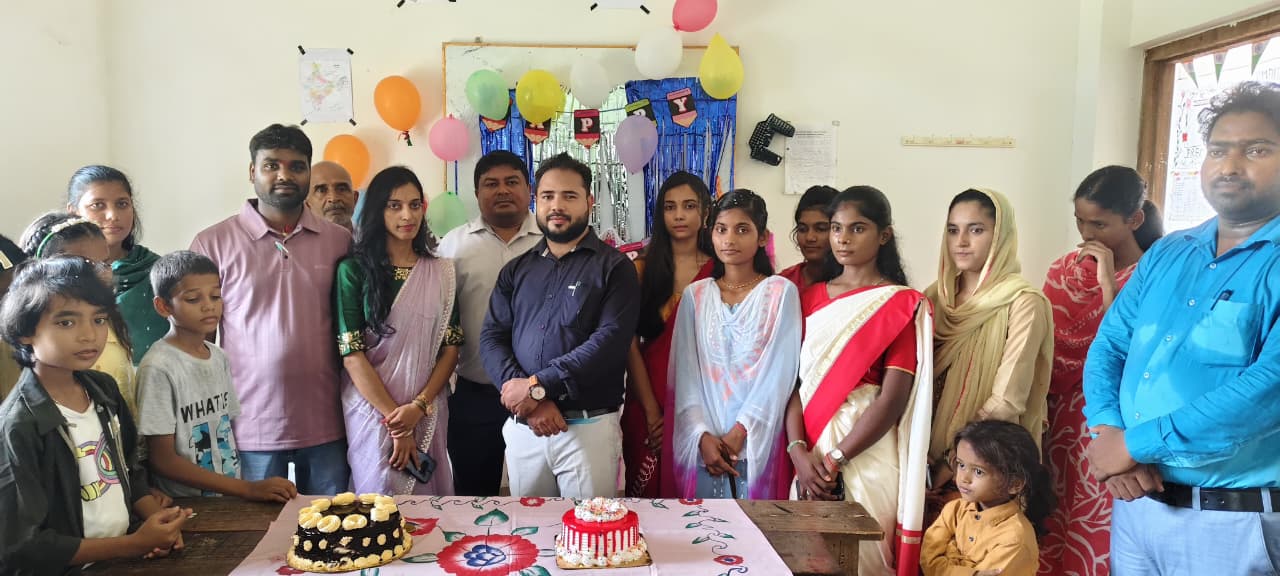 Birthday celebration at the school